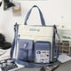 thumbnail image 4 of Preppy Style Crossbody Bag, Pockets Front Shoulder Bag, Casual Nylon Student School Bag, 4 of 5