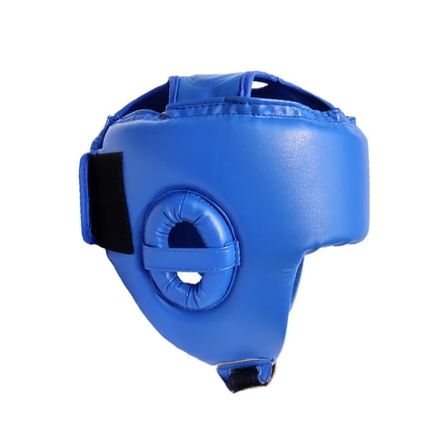 Magideal - Casco De Boxeo Protección Para La Frente Y Los Oídos Equipo Para La Cabeza Cubierta Facial Transpirable Protección Facial Completa Para Karate Kickbox Azul