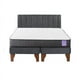 thumbnail image 1 of Cama Europea Aura 2 Plazas + Respaldo Tubular Madera Gris, 1 of 3