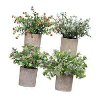 Bothyi - 4 Piezas De Pequeñas Plantas Falsas En Macetas Pequeñas Para Estante De Escritorio Estilo Hogareño