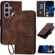 thumbnail image 1 of Funda Flip Premium Fibra de Carbono para Samsung Galaxy S24 con Soporte y Cierre Marrón, 1 of 6