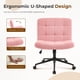 thumbnail image 5 of Silla giratoria Furnimart rosa de peluche sintético con asiento ajustable, 5 of 9