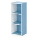 thumbnail image 1 of Librería Furinno, estante abierto de 3 niveles, blanco/azul claro, 30 x 80 x 24 cm, 1 of 3