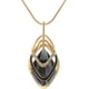 thumbnail image 1 of Collar largo tipo suéter para mujer, elegante collar con colgante triple en tono dorado y cristal brillante creado para niñas., 1 of 7