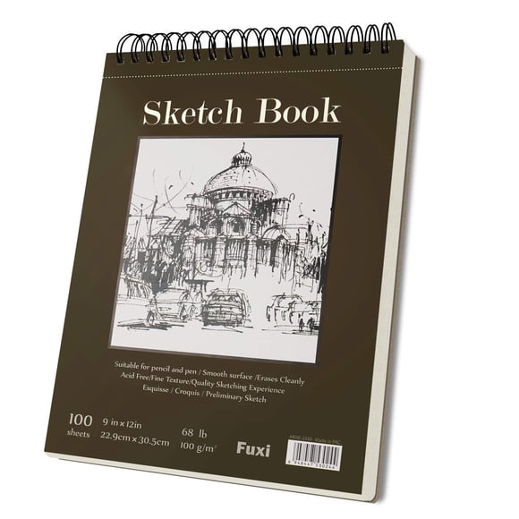 Cuaderno de Bocetos Fuxi 23x31 cm 100 Hojas Papel Libre de Ácido