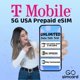 thumbnail image 1 of eSIM prepago T-Mobile USA 1 mes | Datos ilimitados 5G/4G LTE, 1 of 6