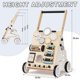 thumbnail image 4 of Caminador de Bebé de Madera HUZU 50‑60 cm con Actividad Montessori, 4 of 7