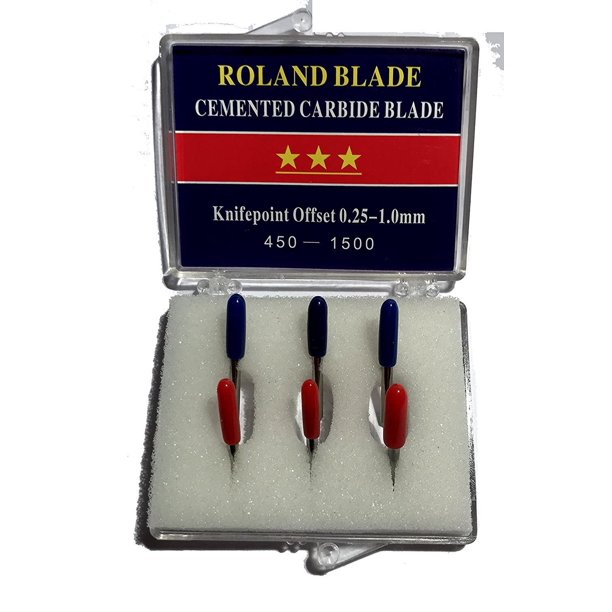 Combo de 6 cuchillas de carburo de repuesto – 3 de 45° y 3 de 60° – compatibles con cortadoras Roland Bridge Refine US