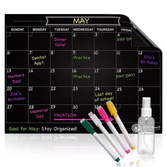 Calendario magnético borrable en seco XOXO Parents 30 x 40 cm