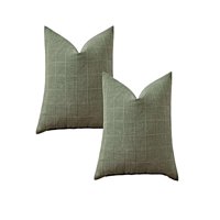 Genérico - Pack De 2 Fundas De Cojin Jacquard Cuadrille 45X45 Cm Verde