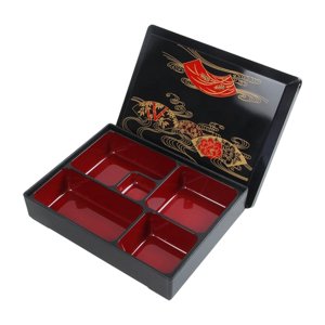 Bothyi - Caja Bento Japonesa Tradicional Con Tapa, Plato Para Servir Salsa, Hogar Y Negocios