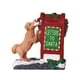 thumbnail image 2 of Estatua De Navidad Escultura Lindo Perrito Carta Resina Estatuilla Escritorio Vacaciones, 2 of 5