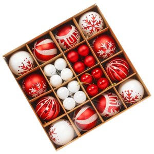 Magideal - Juego De Adornos De Bolas De Navidad, Decoración Navideña, Adornos Colgantes Para De Navidad, Celebración, Porche, Cumpleaños, Año Nuevo, Hogar, Estilo A