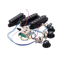 Magideal - Pastillas Para Guitarra Eléctrica Tres Pastillas Individuales Interruptores Mástil Y Puente Pastilla Pasiva Para Guitarra Eléctrica St Piezas Accesori Negro