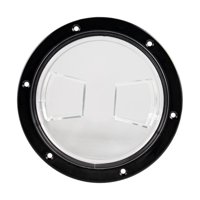 Ioensy - Escotilla Para Barcos, Anillos Tóricos De Goma, Escotilla De Cubierta Redonda Para Barcos, Instalaciones Al Aire Libre, 4 Pulgadas, Negro Transparente