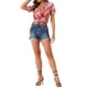 thumbnail image 2 of INSPIRE CHIC Camisas de Regreso a Clases para Mujeres Camisas Hawaianas de Manga Corta con Botones Florales Tropicales M Rosa Brillante, 2 of 6