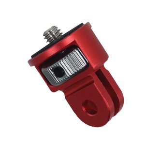 Bothyi - Mini Adaptador De Montaje Para Trípode De 360 Grados Con Convertidor De Tornillo 1/4 Rojo Gris