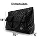 thumbnail image 4 of Bolso Badgley Mischka Diana de cuero vegano acolchado negro, 4 of 9