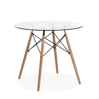 Habita2 Chile - Mesa Redonda Eames 80Cm Tope Vidrio