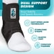 thumbnail image 5 of Tobillera Med Spec ASO Speed Lacer con esguince de tobillo negra, 5 of 9