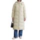 thumbnail image 1 of INSPIRE CHIC Abrigo Largo de Invierno para Mujer, Acolchado de Algodón con Botones, Dobladillo con Abertura, Parka con Cuello Alto, Capucha Desmontable, Chaqueta Acolchada Cálida, Grande, Blanca, 1 of 6