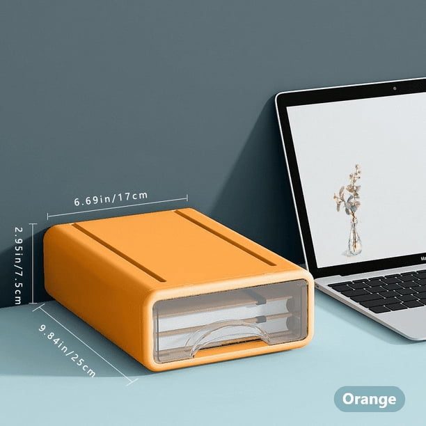 Maximize Your Workspace with our Multi-Layer Drawer Type Desktop Shelf Storage Box - Perfect for Office Storage and Finishing Needs!