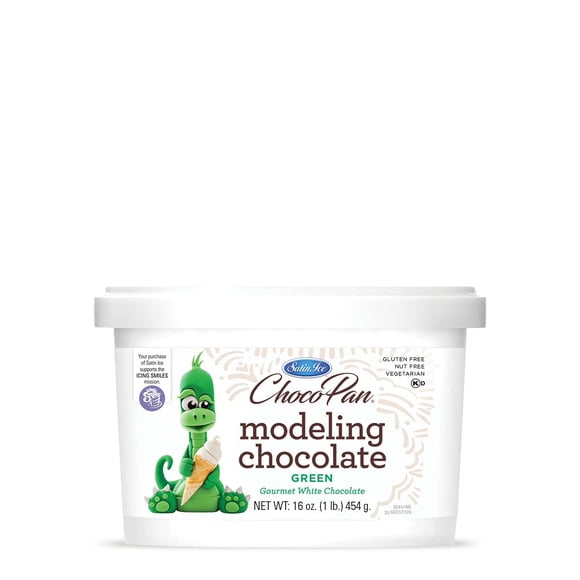 Cachorro de chocolate satinado para modelar, color verde, 454 g