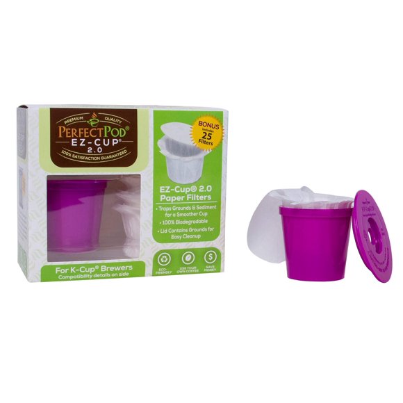 Paquete de inicio Perfect Pod EZ-Cup 2.0 reutilizable K Cup +25 filtros
