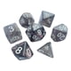 thumbnail image 1 of Juego De Dados Poliédricos De 7 Piezas Juego De Dados Para Juegos De Fiesta Juego De Mesa Juego De Cartas Negro Y Violeta, 1 of 5