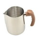 thumbnail image 1 of Taza para espumar leche Mango de madera Jarra de leche de acero inoxidable Taza Espumador Taza de café Jarra para espumar leche Coffeware para Holiday 600ML, 1 of 5