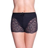 Baziani - Calzón Encaje Largo 20485 Negro M