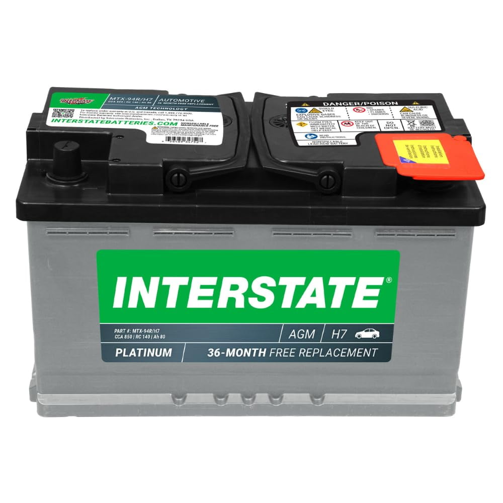 Interstate Batteries - Batería Automotriz Interstate Mtx-94r H7 12v 80ah Agm