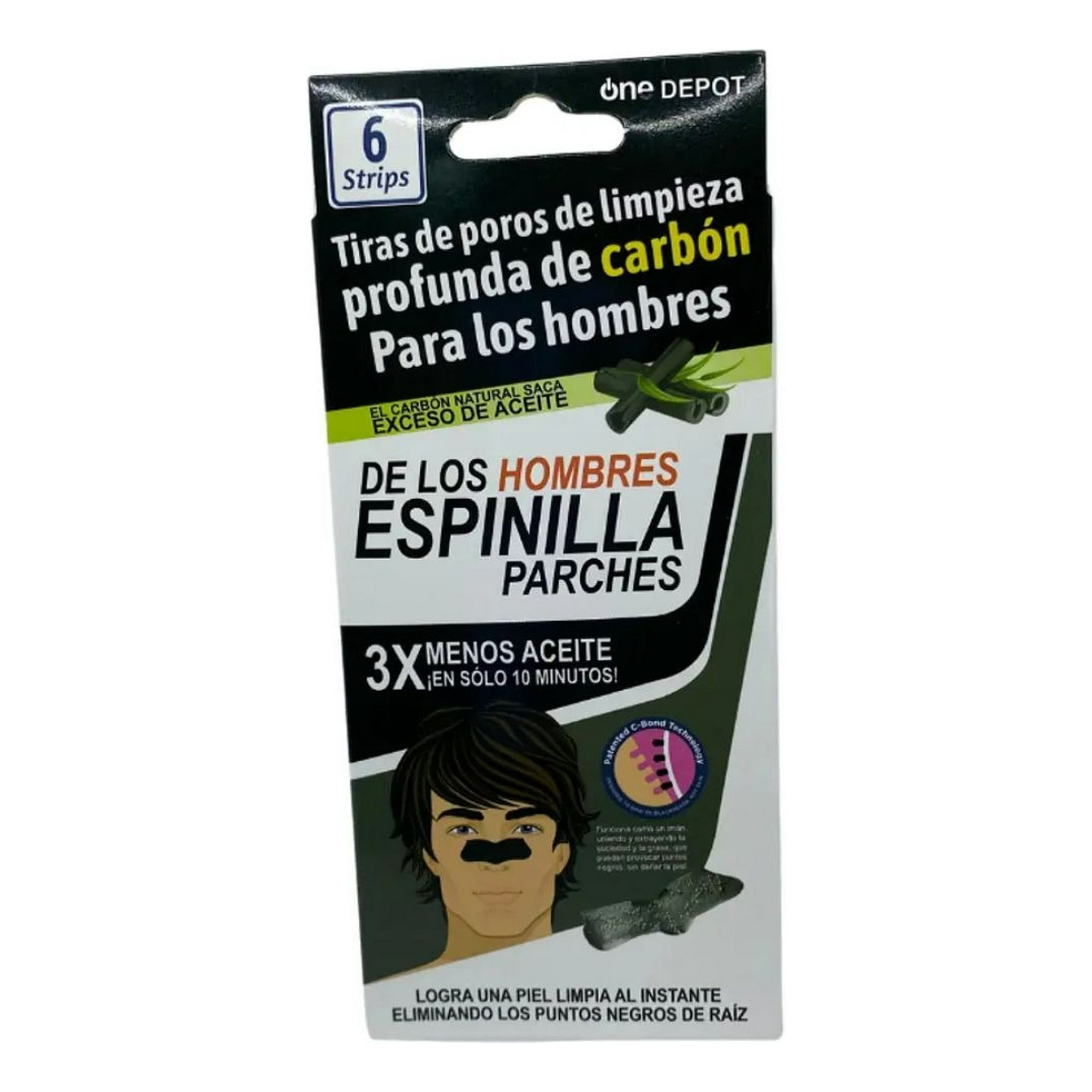 Genérico - Set 3 Mascarillas Carbon Tiras Facial Limpieza Profunda Lau