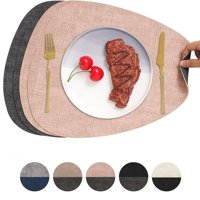 Aura Zeus - Set 4 Individuales Ecocuero Impermeables Antimanchas Reversibles