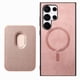 thumbnail image 1 of Funda de Cuero Magnética con Tarjetero para Samsung Galaxy S25 Ultra Cubierta Delgada Rosa, 1 of 5