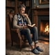 thumbnail image 2 of Pack Hincha Albo: Set de Pantuflas y Bufanda Colo-Colo Talla S, 2 of 6