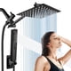 thumbnail image 2 of 1set 2-in-1 Shower Head with Handheld Spray - 8'' Rain Square High Pressure Shower Head with 9'' Extension Arm and 78'' Hose - Includes Shower Holder for Easy Installation, 2 of 5