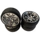 thumbnail image 1 of Juego De Ruedas Y Neumáticos Para Camiones De Orugas Tamiya TT01 TT02 HSP Blanco, 1 of 5