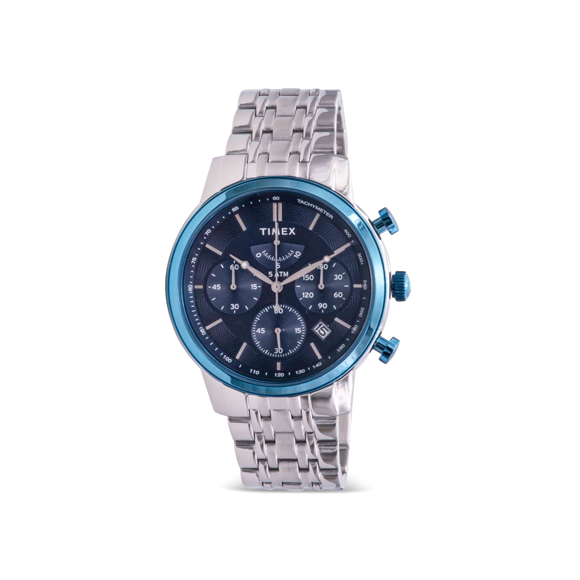 Reloj Cronógrafo Digital Timex Acero Inoxidable Azul Hombre
