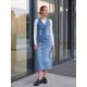thumbnail image 2 of INSPIRE CHIC Chaleco de Mezclilla para Mujer con Botones Sin Mangas Chaleco de Jean Azul Claro M, 2 of 6