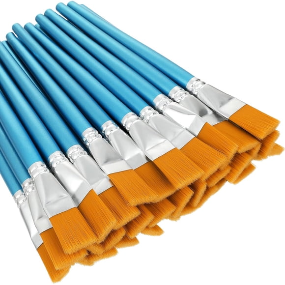1 Inch Flat Paint Brushes Bulk, 40 Pcs Large Acrylic Painting Brushes