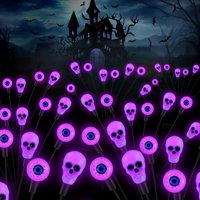 Luces Solares Fensan Para Exteriores, Decoración De Halloween, Luces De Globo Ocular Aterradoras, Paquete De 4, 32 Led, Ip65