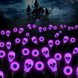 Luces Solares Fensan Para Exteriores, Decoración De Halloween, Luces De Globo Ocular Aterradoras, Paquete De 4, 32 Led, Ip65