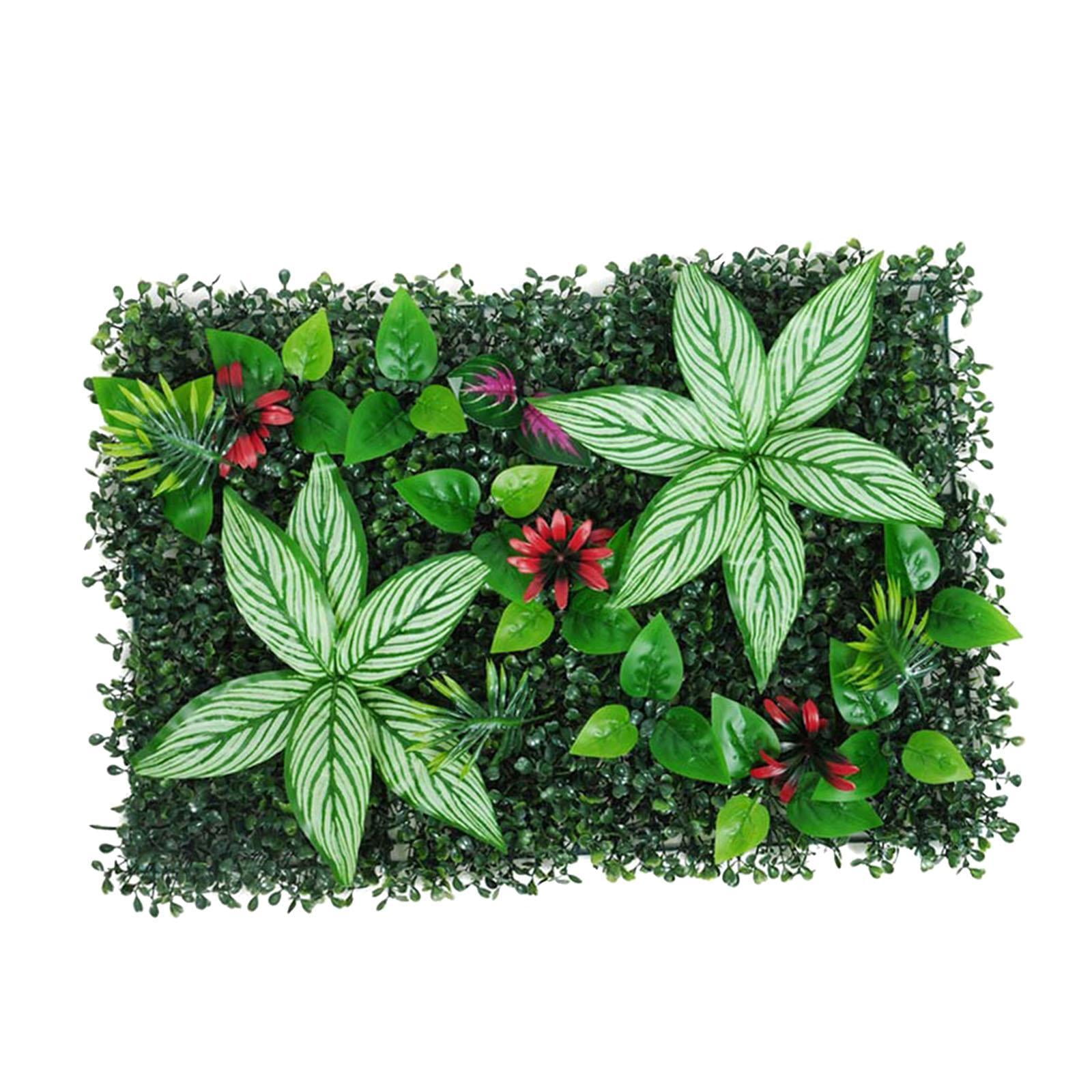 Magideal - Panel De Pared De Plantas Artificiales, Telón De Fondo Verde Falso, Protección Solar, Panel Decorativo De Césped Sintético Para Decoración De Fiestas Estilo G