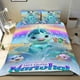 thumbnail image 1 of No Del Todo Narval Conjunto de sábanas temático, trío de piezas, cómodo y amigable con la piel, diseño único, regalo de decoración para el hogar para familiares, amigos y fans,135cm *200cm, 1 of 6