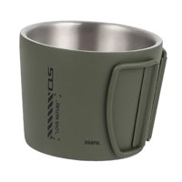 Bothyi - Taza De Camping Ligera De 350 Ml Con Aislamiento Para Café, Ideal Para Pesca, Senderismo, Picnic, Color Verde