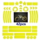 thumbnail image 2 of 42 pegatinas reflectantes, calcomanías reflectantes, calcomanías adhesivas impermeables, cinta reflectante para bicicleta, pegatinas de seguridad nocturna para bicicletas, sillas de ruedas, motociclet, 2 of 8