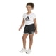 thumbnail image 4 of Pantalones cortos Adidas para niña con cintura elástica tejida en negro, talla L, 4 of 4