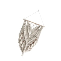 Magideal - Macramé Para Colgar En La Pared, Decoración De Pared Bohemia, Detalles Navideños, Flecos De Borlas Con Cuentas, Elegante Para Sofá, Guardería, Dormito