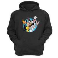 Genérico - Polerón Canguro Dibujos Animados Lt Gris Oscuro Talla Xs Unisex